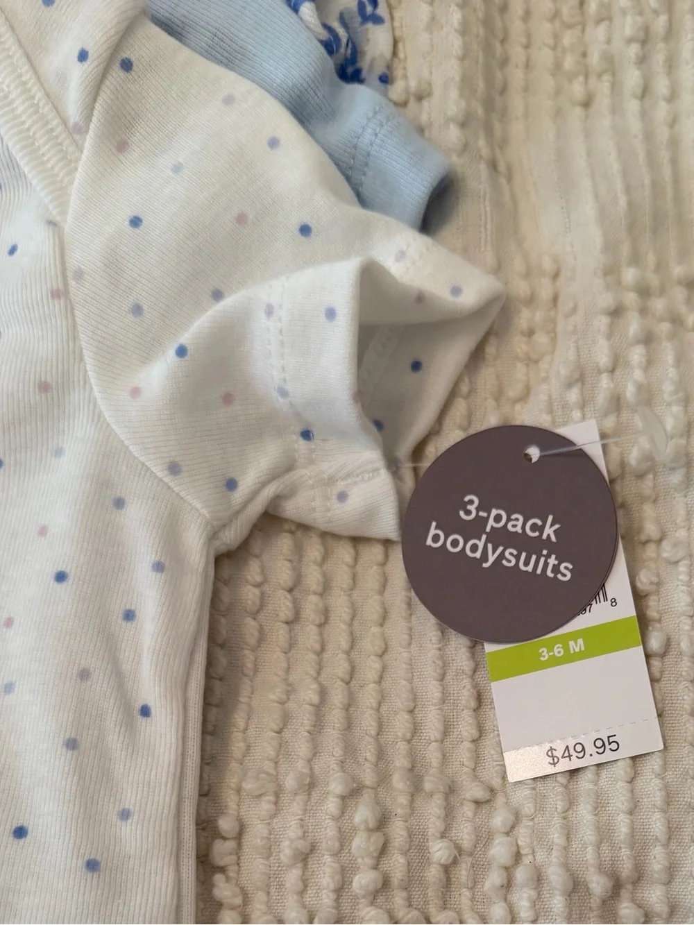 NWT~ GAP Short-Sleeve One-Piece Bodysuits - 3-Pack. Size 3-6 months